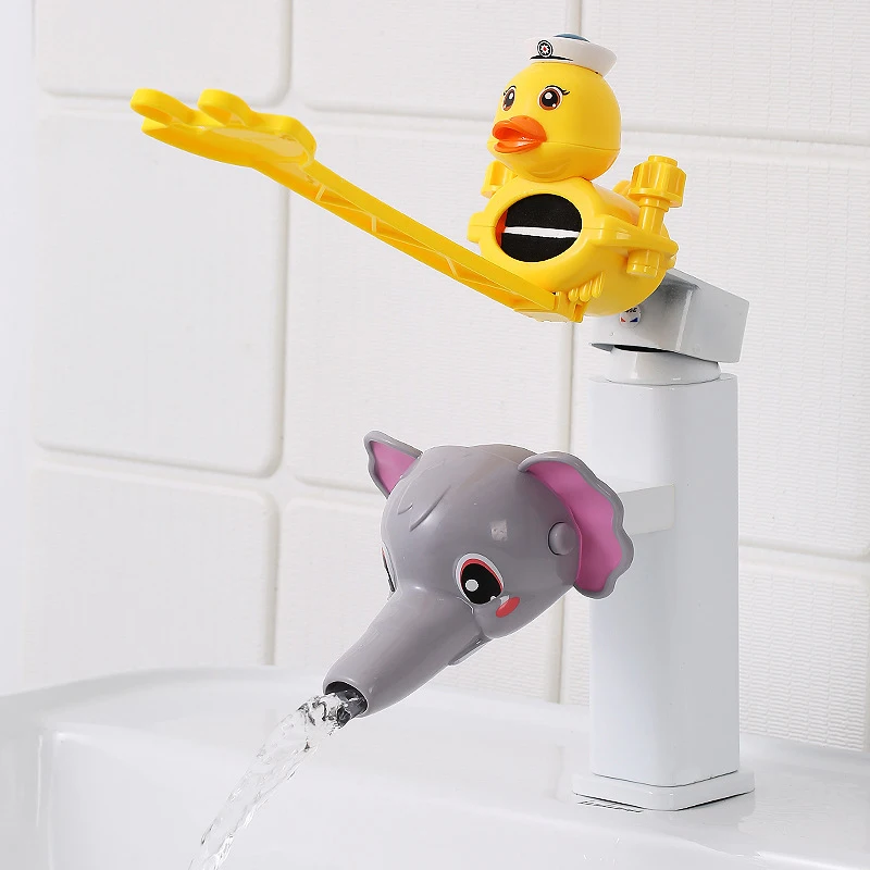 Faucet Extender For Bathroom Kids Toddler Bath Toys Cartoon Handle Baby Washing Hands Tool Sink Accessories Water Spraying Tool 19