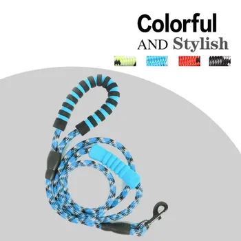 

Large Dog Rope Reflective Big Dog Leash Walking Pet Collar Traction Round Climbing Nylon Traction Belt Dog Collar Kitchen Garden
