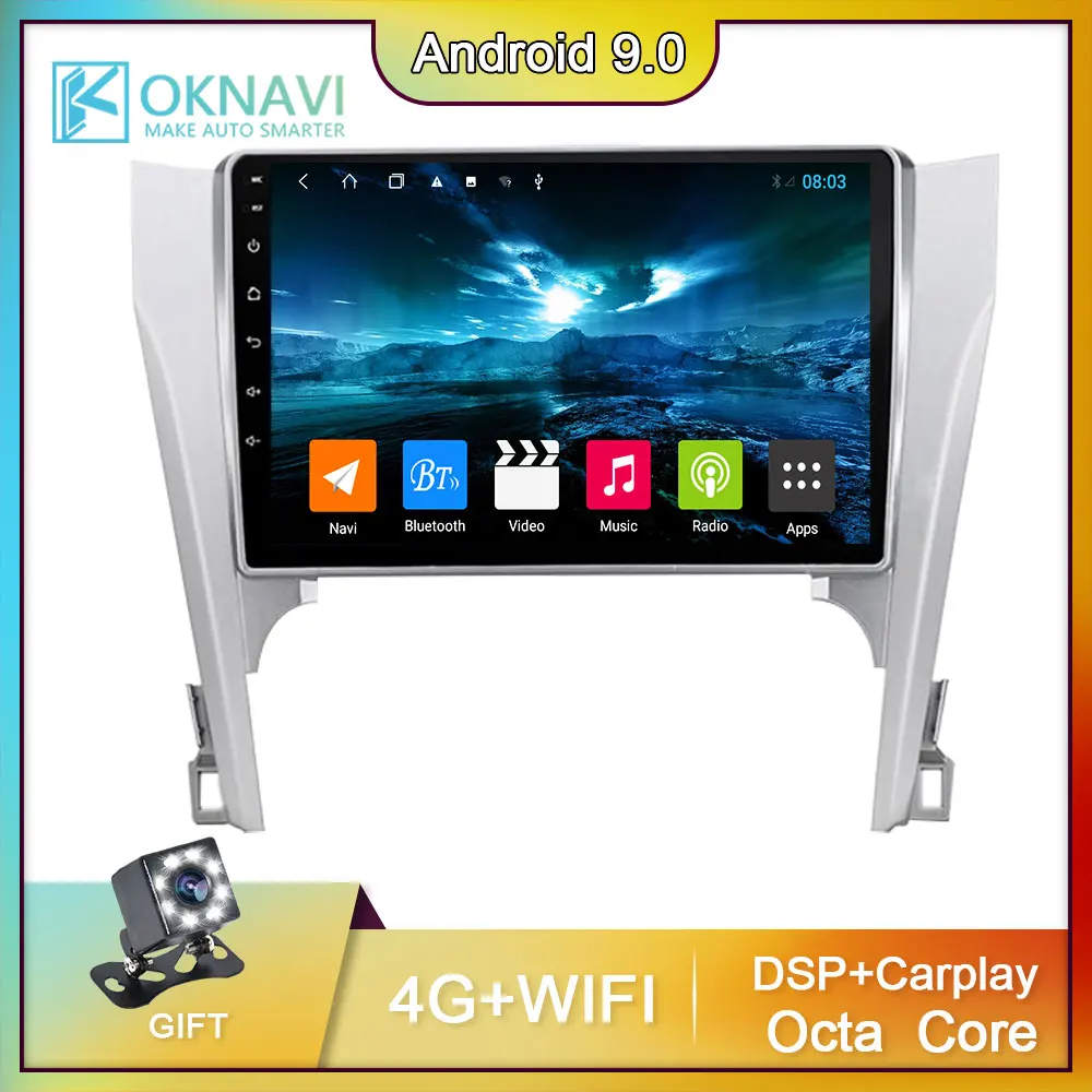 

10 Inch Android 9.0 Car Navigation GPS For Toyota Camry 7 XV 55 2014-2017 Multimedia Player WIFI DSP Radio 2 Din No DVD Player