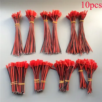 

10PCS JST Male Female Connector 18/20/22/24AWG Plug Wires Length 10/17/20cm Silicone Line for RC Boat/Car/Aircraft DIY Parts