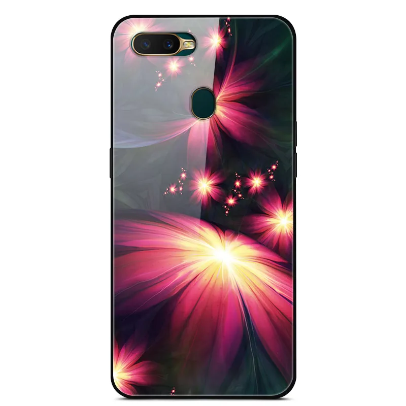 Для Funda OPPO AX7 чехол закаленного стекла задний жесткий чехол для OPPO A7 A 7 A X7 AX 7 Чехол OPPO AX7 CPH1901 защитный бампер для телефона Coque - Цвет: 12