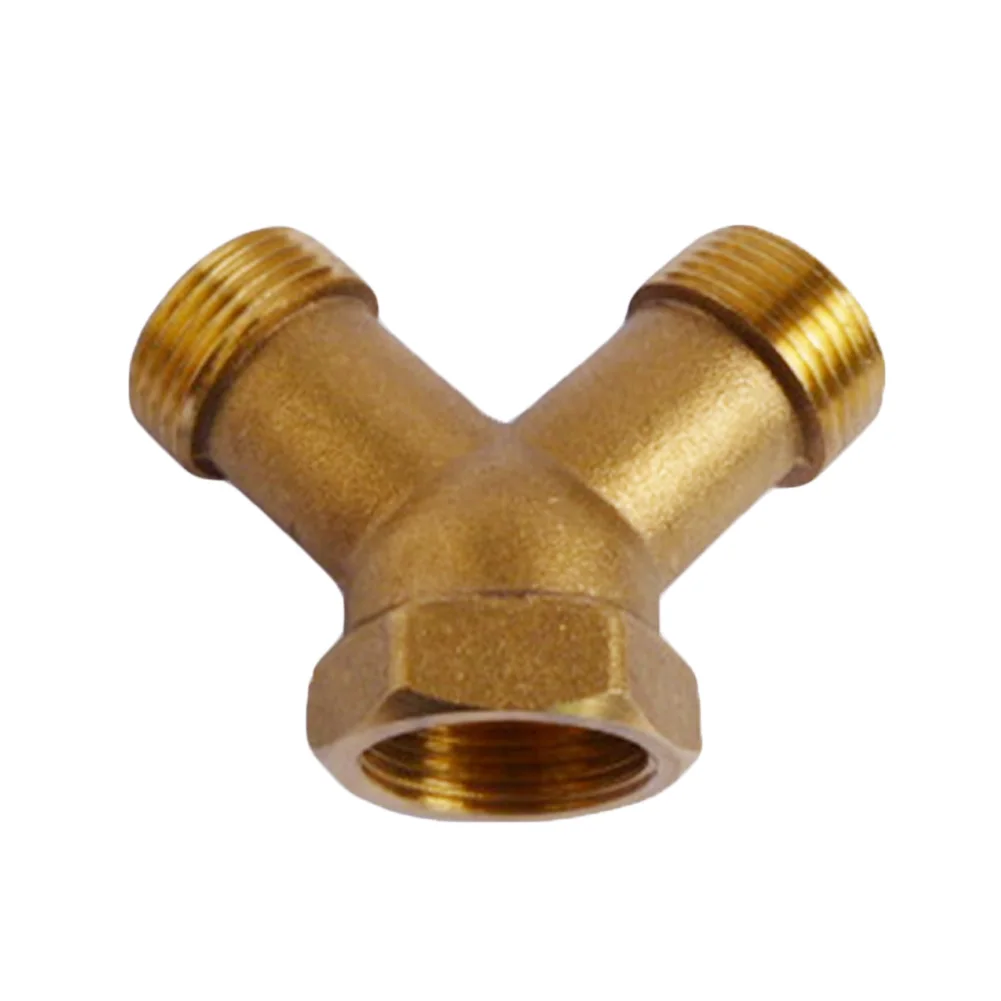 

3/4" Splitter Brass High Pressure Washing Machine Joiner Hose Union Y Piece Connector Swivel