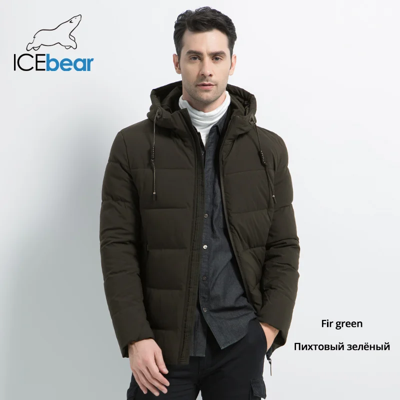 ICEbear, новинка, мужская зимняя куртка, высокое качество, Мужское пальто с капюшоном, Мужское пальто, утолщенная Теплая мужская одежда MWD18925I - Цвет: M868