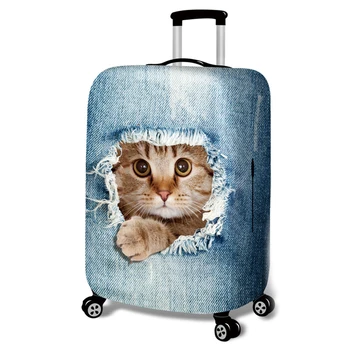 

Easy Apply High Elasticity Dustproof Universal Polyester Travel Suitcase Cover Zipper Closure Washable Anti Scratch Thick