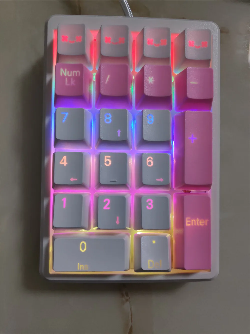 

PBT keycap for mechanical keyboard numpad cherry mx backlit translucent keycaps 21 key num pad