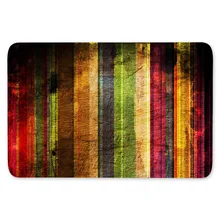 LANGRIA Fashion Colorful Stripe Pattern Home Decor Non-slip Area Rug Bathroom Rug