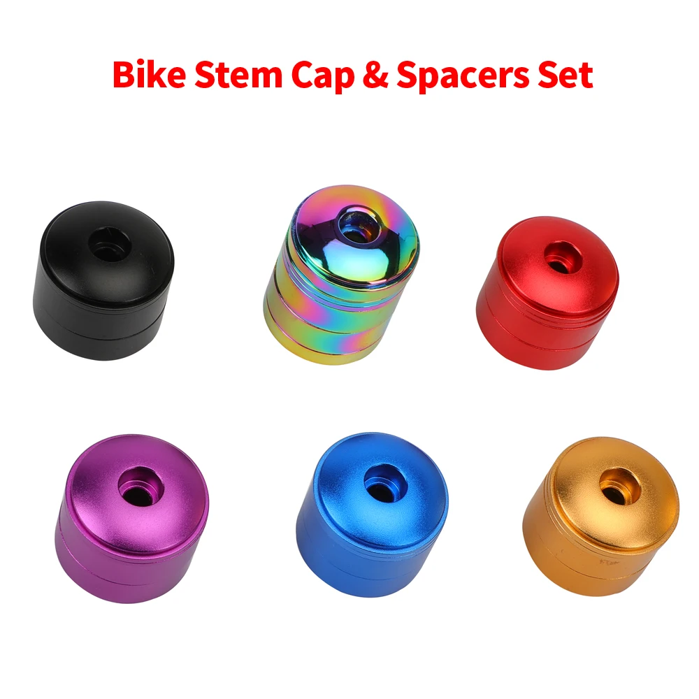 MTB Bicycle Stem Top Cap Headset Spacers Kit Aluminum Fork Ring Spacer 28.6mm 2mm 5mm 10mm Bike Headset Cover