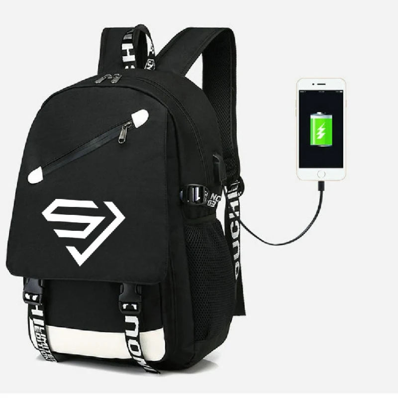 Mainlead KPOP Super Junior нейлоновый рюкзак школьные сумки Повседневный ноутбук с USB разъемом