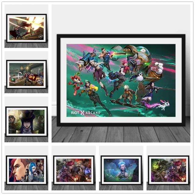 Arcane League of Legends Tv Poster Game Role Canvas Painting Wall Art Home Decor Game Room