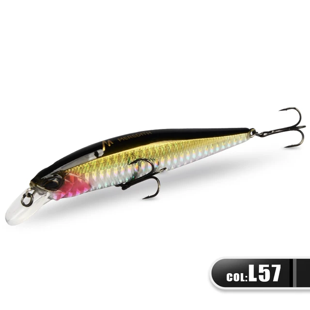 MRERDITH JERK MINNOW 100F 14g  Floating Wobbler Fishing Lure 24Color Minnow Lure Hard Bait Quality Professional Depth0.8-1.0m JBR-100F-L57