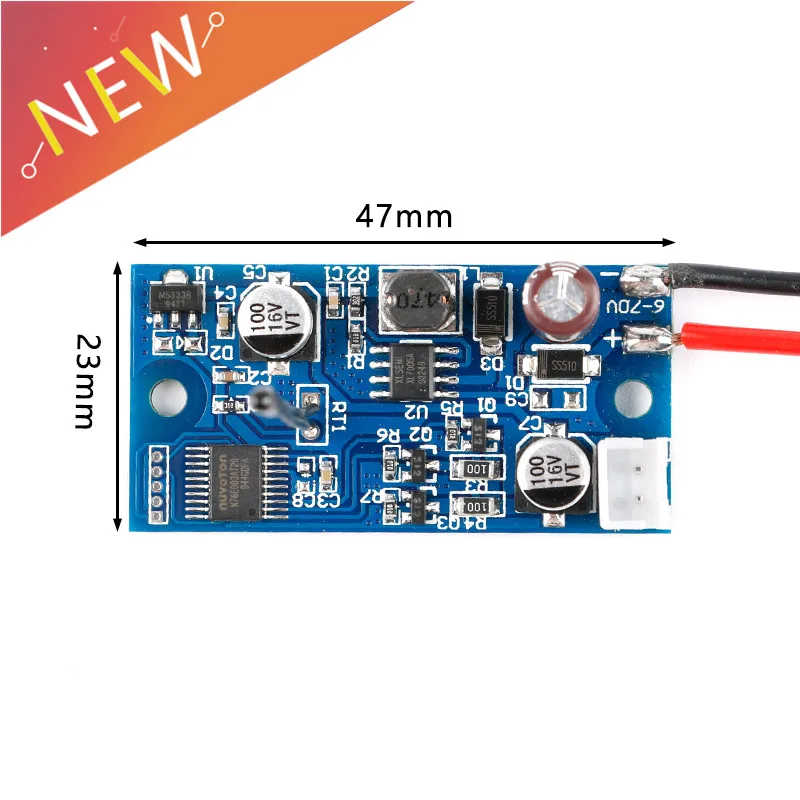 DC Motor Speed Controller Motor Speed Controller Electric Motor Speed Controller Fan Speed Controller DC 6V-70V Cooling Fan Intelligent Temperature Control Module Chassis Heatsink Cooling Motor Speed Controller For Computer PC