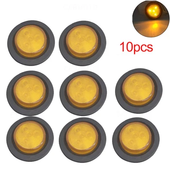 

Car Truck Rear Tail Lighttruck Brake Stop Marker Light Indicator Car Truck Trailer 4 LEDS Reflector Truck Side Marker Light