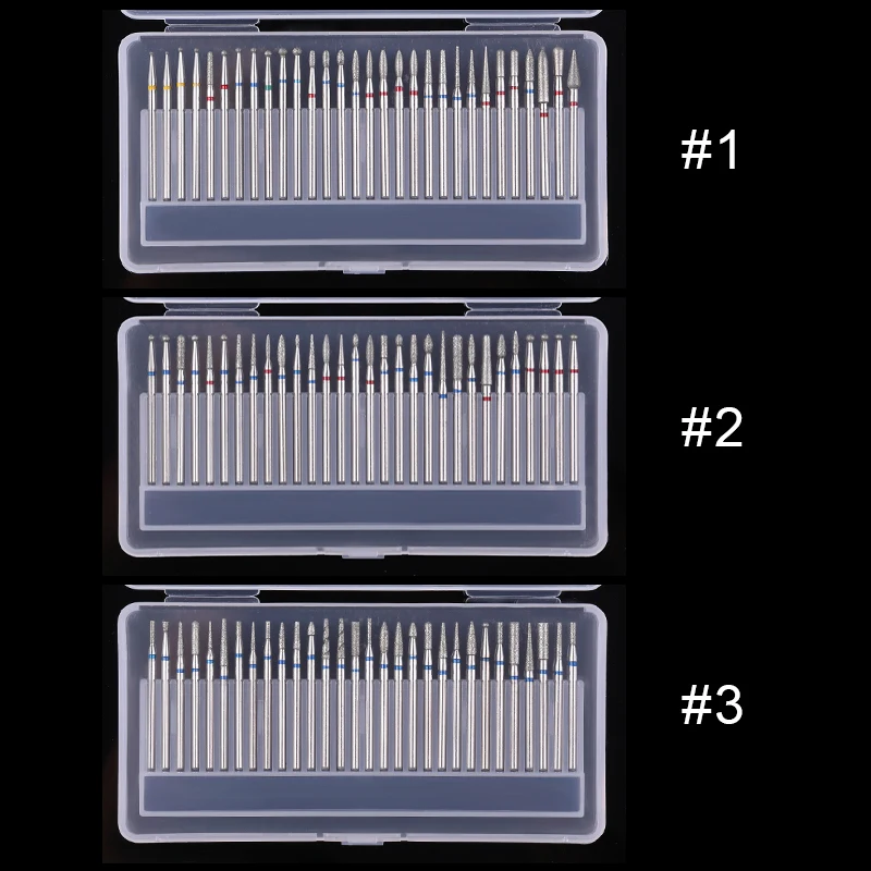 30 Pcs/Kit Multi Size Nail Drill Bits Set Electric Machine For Gel Polish Sanding Grinding Replacem
