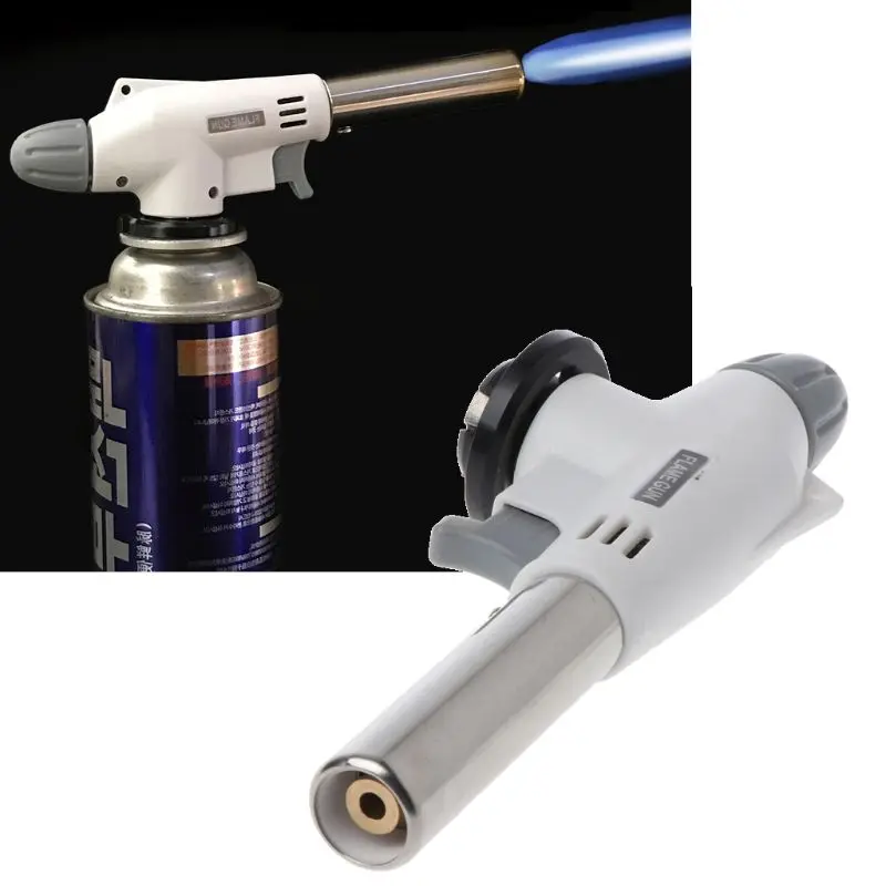 

Metal Flame Gas Torch Blow Torch Cooking AutoIgnition Butane Gas Welding-Burner Heating Welding Gas Burner Flame Lighter