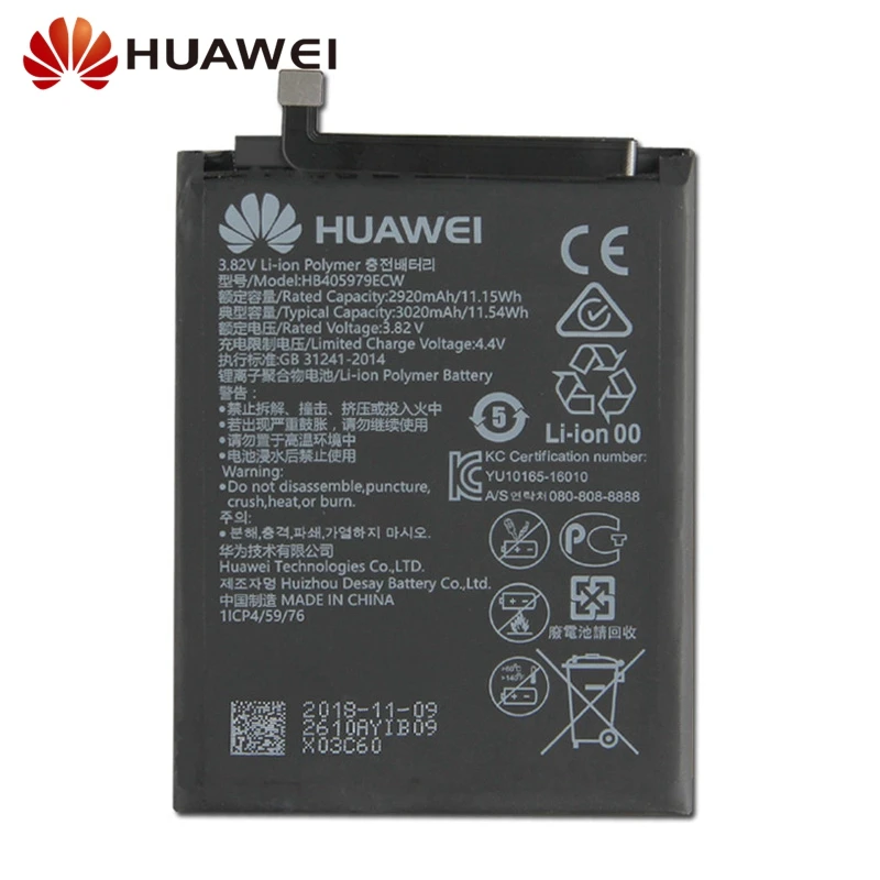 Оригинальный запасной аккумулятор HB405979ECW для Huawei Honor 7A Nova Glory Play 6S 6A 7 ENJOY 6 DIG AL00