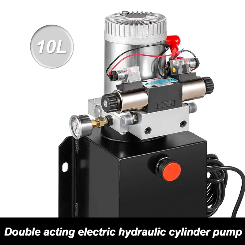 Pompe hydraulique à simple effet, 220V, 10L, remorque à benne basculante,  bloc d'alimentation élévateur automatique pour voiture, 2.64 gallons -  AliExpress