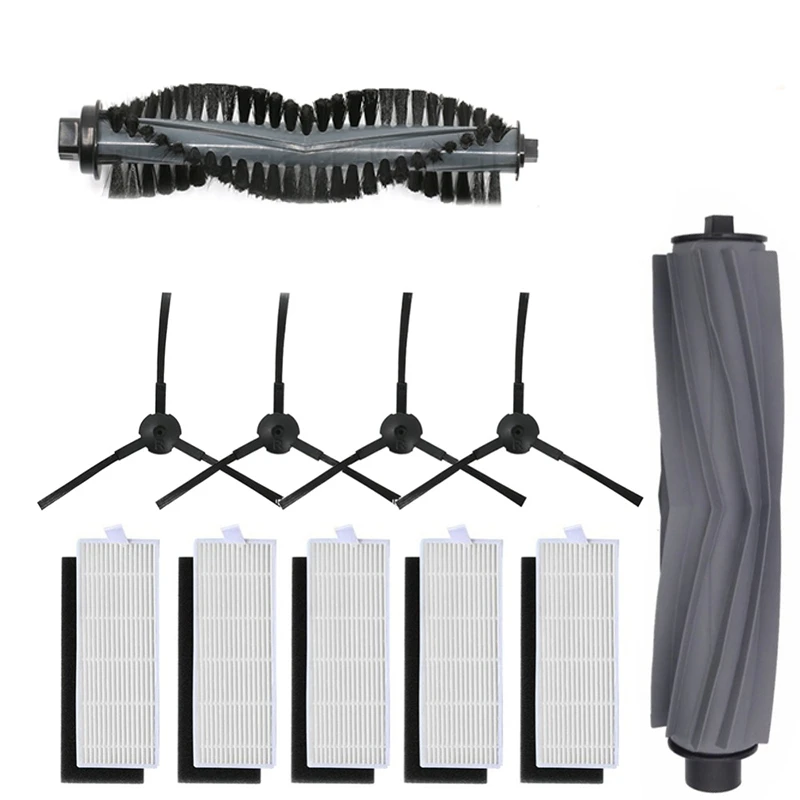 

1xPair Main Brush+5xPair(Black+White)Hepa Filter+4xSide Brushes for Ilife A8 A6 Danhui Robot Vacuum Cleaner Parts Ilife A8
