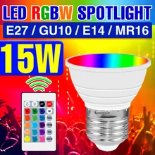 Bombilla LED inteligente para el hogar, foco de luz RGB de 220V, con base E27, GU10, E14, RGBWW, MR16, 2835