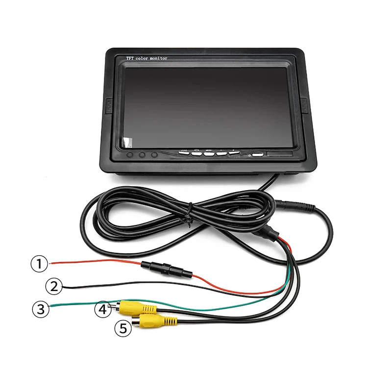 7 дюймов TFT lcd HD зеркало монитор для автомобиля реверсы заднего вида резервная камера/DVD