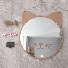8,3x10 дюймов милый кот акриловые зеркальные наклейки на стену DIY можно повесить в спальню декоративное зеркало для дома гостиной украшения