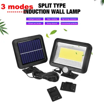 

PIR Solar Powered LED Wall Lamp 120/100 LED/LEDs Lights Wall Light Ray/Motion Sensor Light Motion Detection Path Garden Yard lig