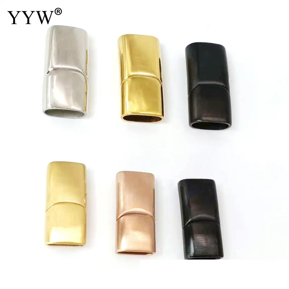 10pcs Stainless Steel Magnetic Clasps For Diy Leather Bracelets Rope Charms Connector Buckle Jewelry Making Findings Accessories