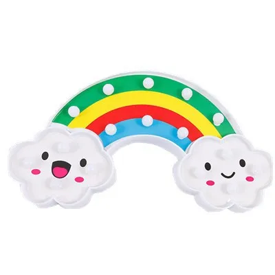 WENHSIN Night Light Rainbow Wall Lamps Battery Powered For Kids Rooms Decor Plastic Table Party Decorative LED Night Lights Lamp