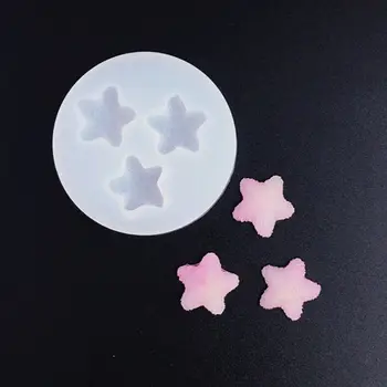 

3Pcs Soft Sugar Love Star Heart Pendant Mold Coffee Bean Gummy Candy Resin Mold 28TF