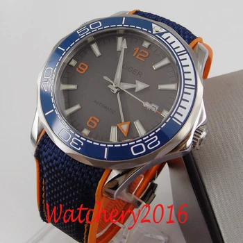 

41mm BLIGER Grey dial Sapphire glass GMT date ceramic bezel automatic men's watch