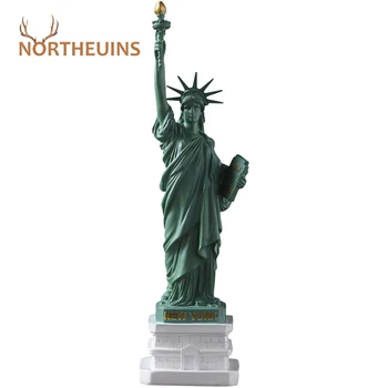 

NORTHEUINS Resin Statue of Liberty Miniature Figuinres Modern Goddess Sculpture Home Decor Loft Room Desk Decoration Accessories