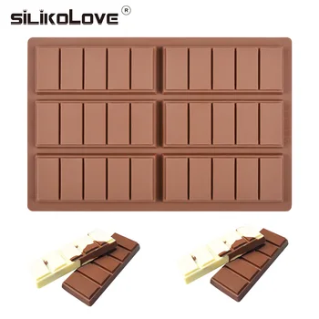 

SILIKOLOVE Classic Rectangle Chocolate Bar Mold Silicone Chocolate Molds Non-Stick Silicone Protein and Energy Bar Molds