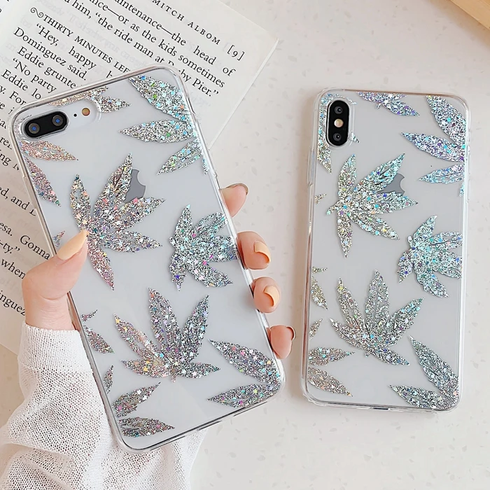 Роскошный блестящий золотой прозрачный чехол для iPhone 11 Pro X XS Max XR 8 7 Plus 6 Plus, прозрачная задняя крышка для телефона, блестящий чехол