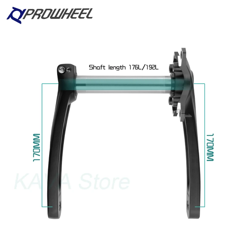 Manivelle 176/192mm Pour Fat Bike / Snow Bike - Avec Pédalier BB100/120MM