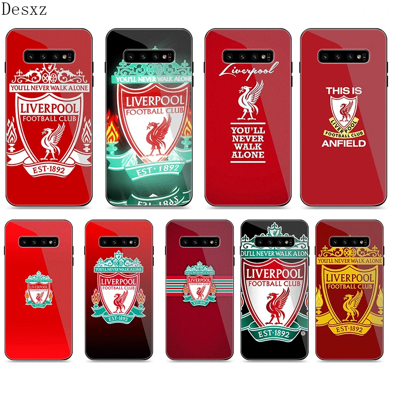 

Phone Case Glass For Samsung A10 A20 A30 A40 A50 A60 A70 S7 Edge S8 S9 S10 Plus Cover Liverpool FC Protection