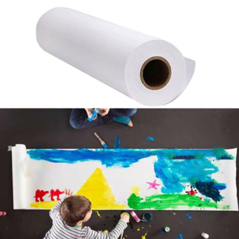 Drawing Paper Rolls Graffiti Art White Poster Paper White Easel Paper Roll For Kids Craft Project