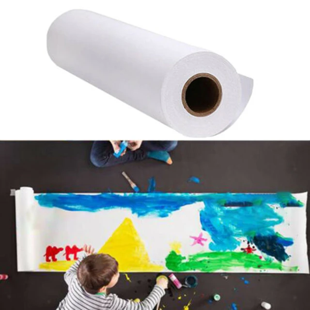 Drawing Paper Rolls Graffiti Art White Poster Paper White Easel Paper Roll  For Kids Craft Project - AliExpress