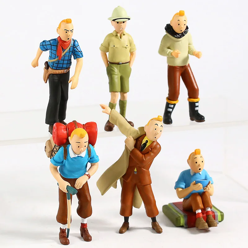Koop De Avonturen van Tin Tin Kuifje PVC Figures Collectible Mini Model Speelgoed 6 stks set