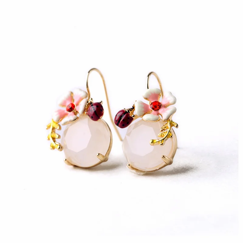 Серьги гвоздики Птица с эмалью лето и весна|jewelry sets|wholesale jewelry setearrings ring set |