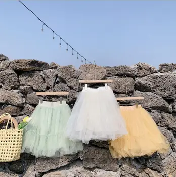 

2020 New Girls TUTU Skirt Fashion Voile Spring Girls Skirts 1-7t PY11