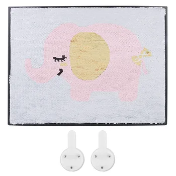 

Unique Elephant Sequined Picture Frame Double-Sided Sequin Wall Hanging Decor Home Decoration