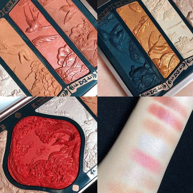 9 Colors Eyeshadow Pallete Shimmer Matte Glitter Pigmented Eye Shadow Palette Make up Palette Cosmetic Highlighter Face Blush