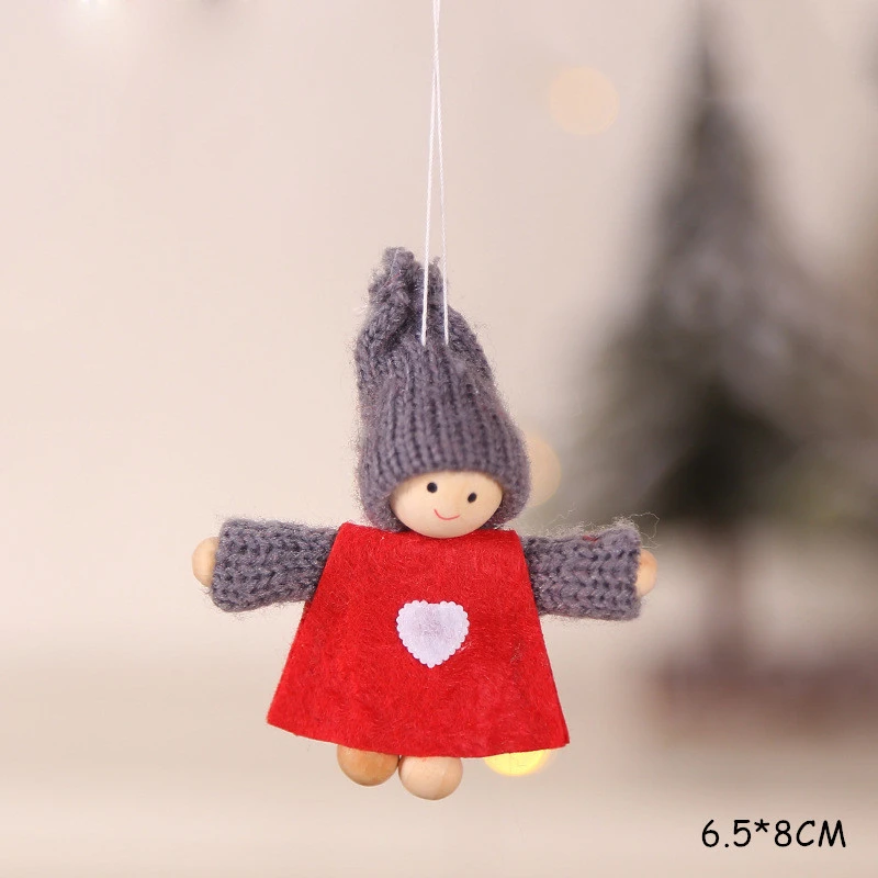 New Year Latest Christmas Cute Silk Plush Angel Doll Xmas Tree Ornaments Noel Christmas Decoration for Home Kids Gifts