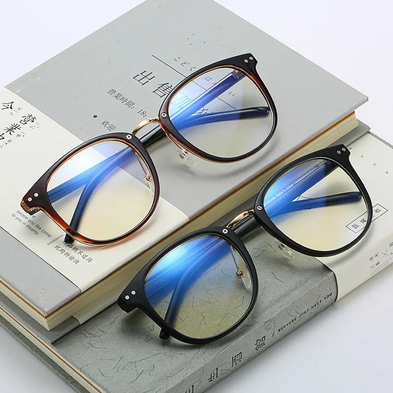 

Blu ray Computer Glasses Frame Round Women Screen Radiation Glasses Men Designer Games Blue Light Goggles Black Brown Glasses