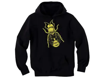

Big honey bee insects man/women/teens graphic black new sweatshirt hoodie