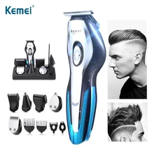 KEMEI 11 в 1 Электрический триммер для волос USB перезаряжаемая машинка для стрижки волос электробритва триммер для бороды мужской станок для бритья Триммер для носа