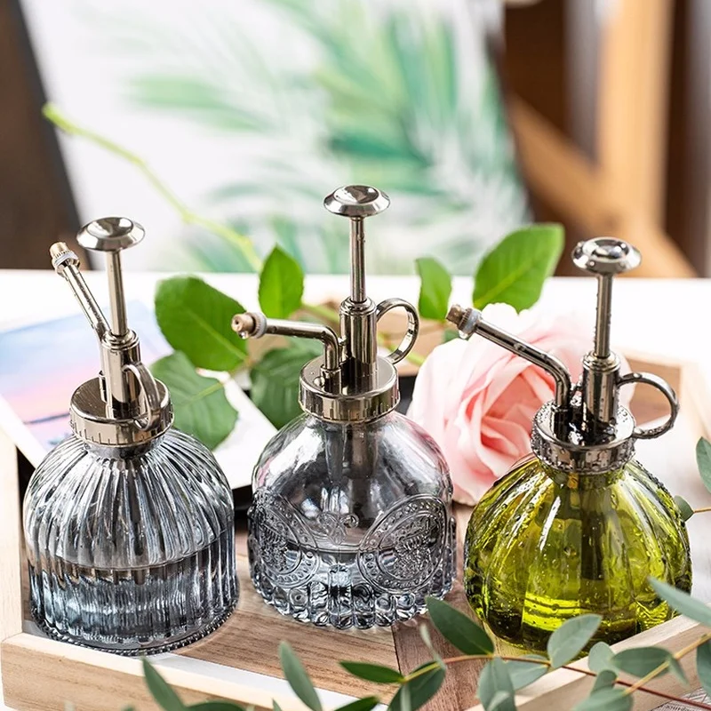 

Retro Color Watering Can Pumpkin Watering Can Glass Watering Can Push Spray Bottle Garden Watering