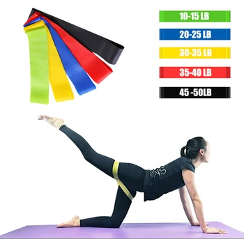 

Pilates Elastic Fitness Loop Yoga Resistance Bands Stretching Workout Natural Latex Home Power Tension Training Gym Sports