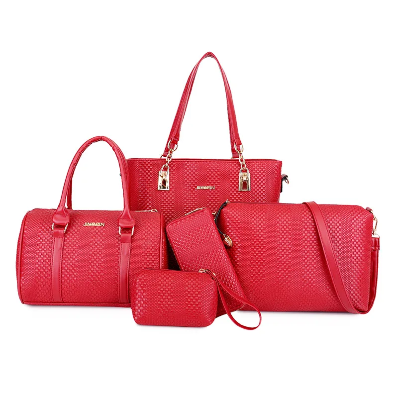 

Fashion 2018 New Style Crocodile Pattern Five-Piece Different Size Bags Hot Mom Trendy Bag Cool Versatile Fashion Bag