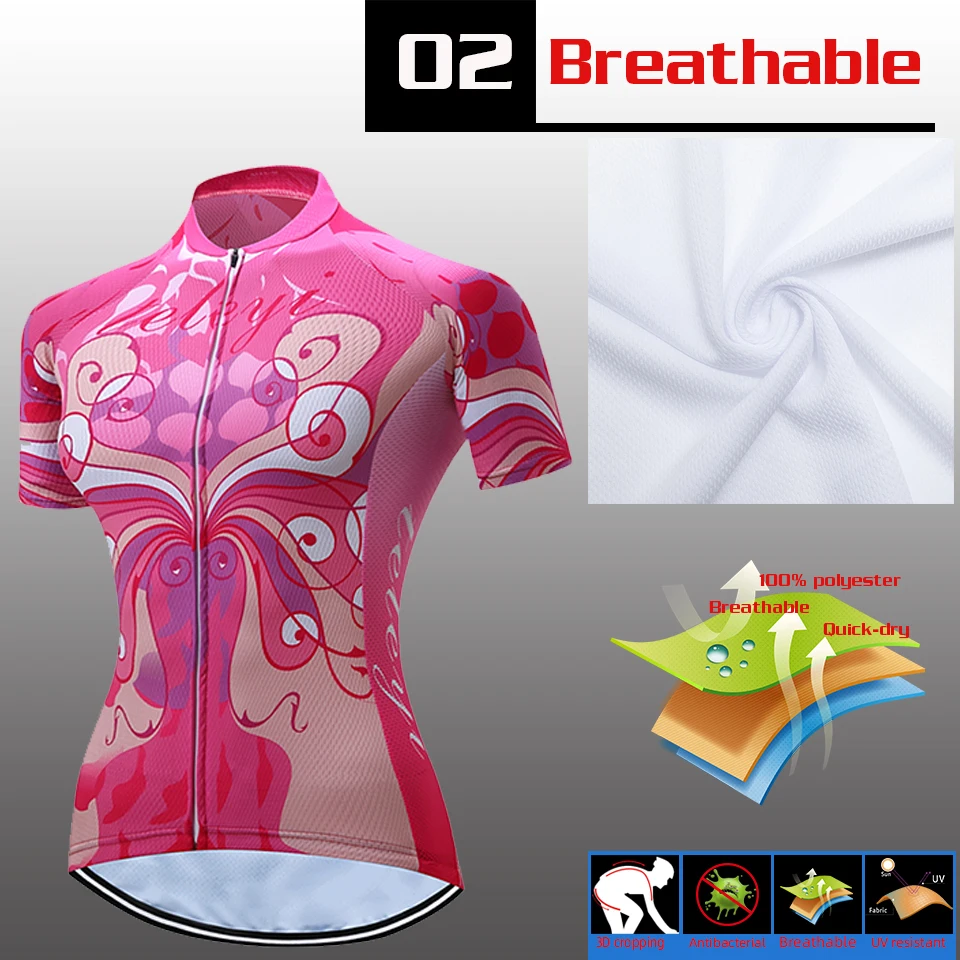Розовая футболка для велоспорта, женская футболка для велоспорта, летняя футболка с коротким рукавом, одежда для велоспорта