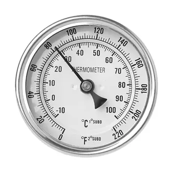 

3" Dial Analog Homebrew Thermometer Kit 2" Probe Homebrew Beer Kettle Wine with Nuts o-ring Washer